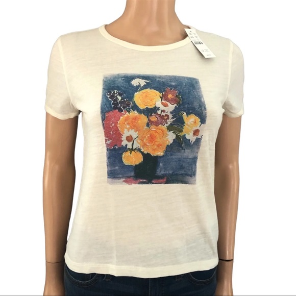 J. Crew Tops - Jcrew NWT graphic tee hundred percent cotton size 3X runs Small
